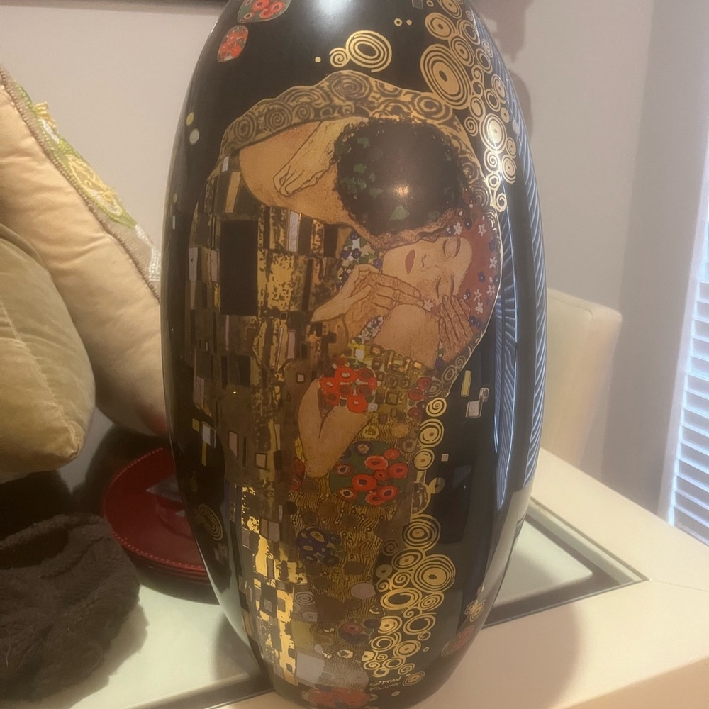 Goebel Black and Gold Artistic Vase